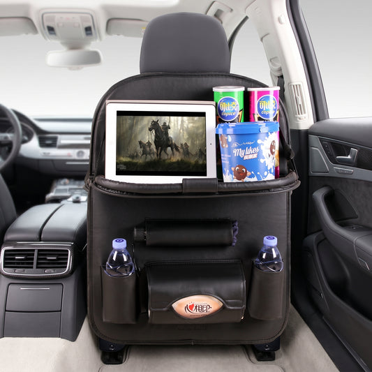 Leather Car Seat Organizer - Travel Organizer