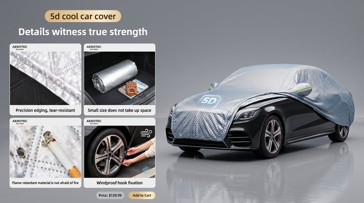 Copriauto universale semi-copertura parasole con isolamento termico