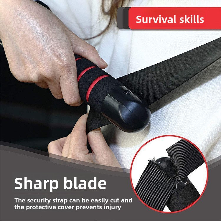 Multifunctional Car Safety Tool – Hammer, Belt Cutter, Door Handle