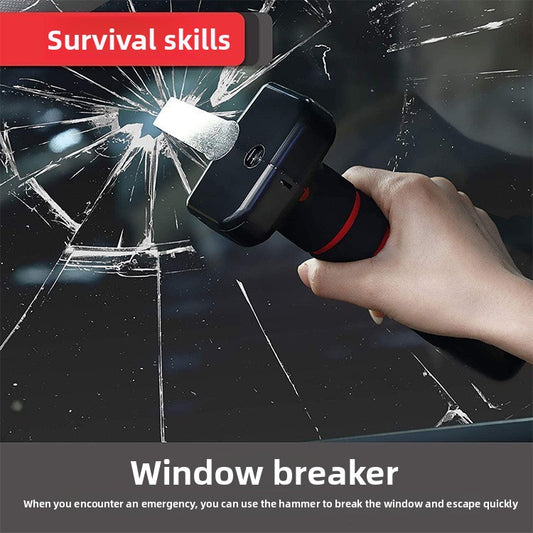 Car Door Assist Handle with Emergency Safety Hammer