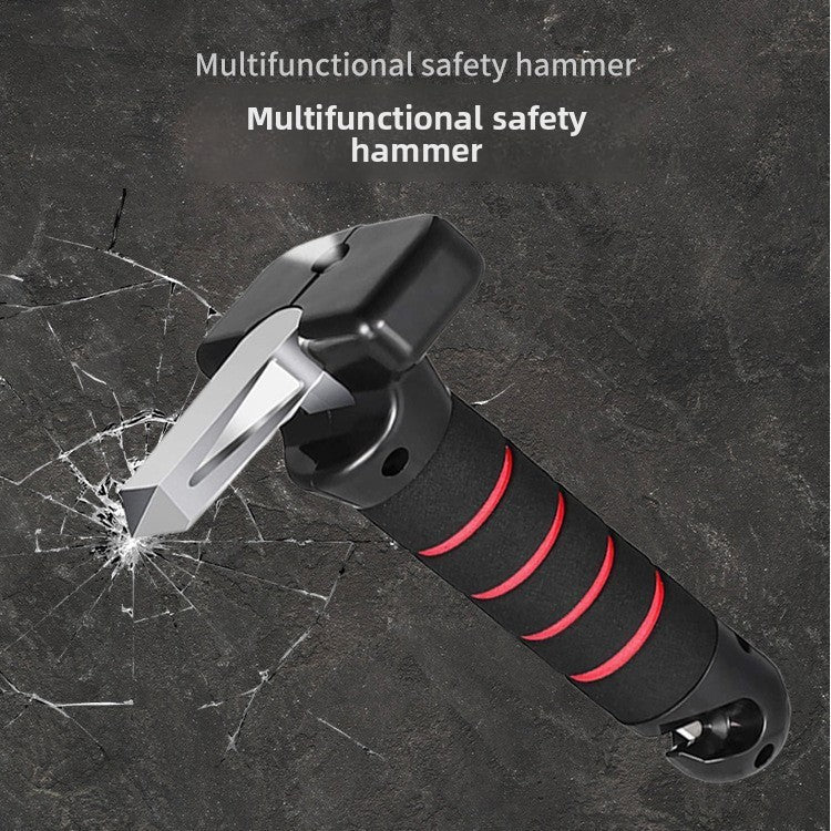 Multifunctional Car Safety Tool – Hammer, Belt Cutter, Door Handle