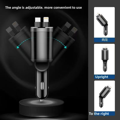 Fast Car Charger 120W With Cable - Type-C And Apple