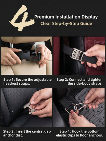 Leather Car Seat Organizer - Travel Organizer