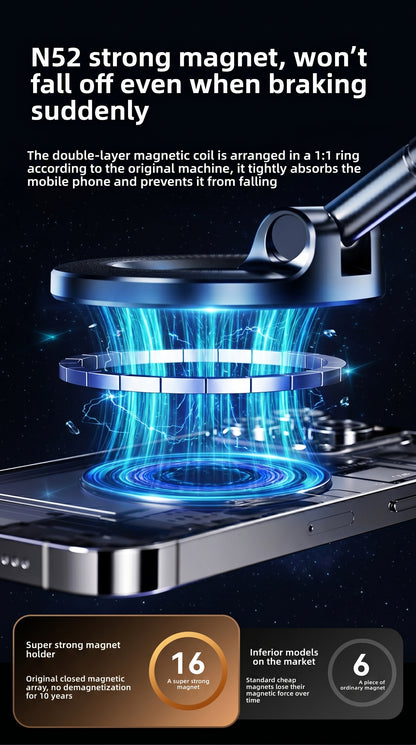 Magnetic Car Phone Holder - 360 Degrees Rotatable