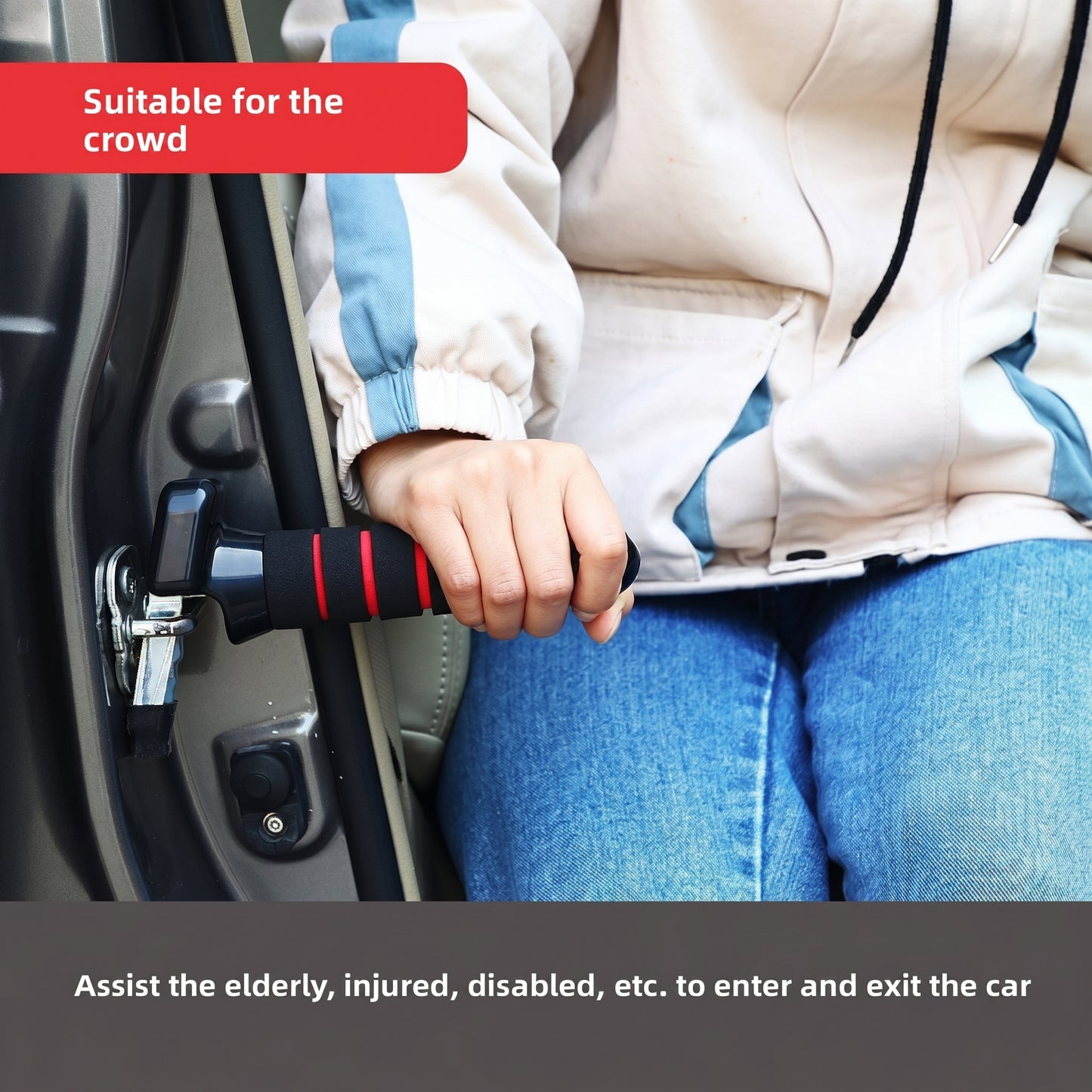 Multifunctional Car Safety Tool – Hammer, Belt Cutter, Door Handle