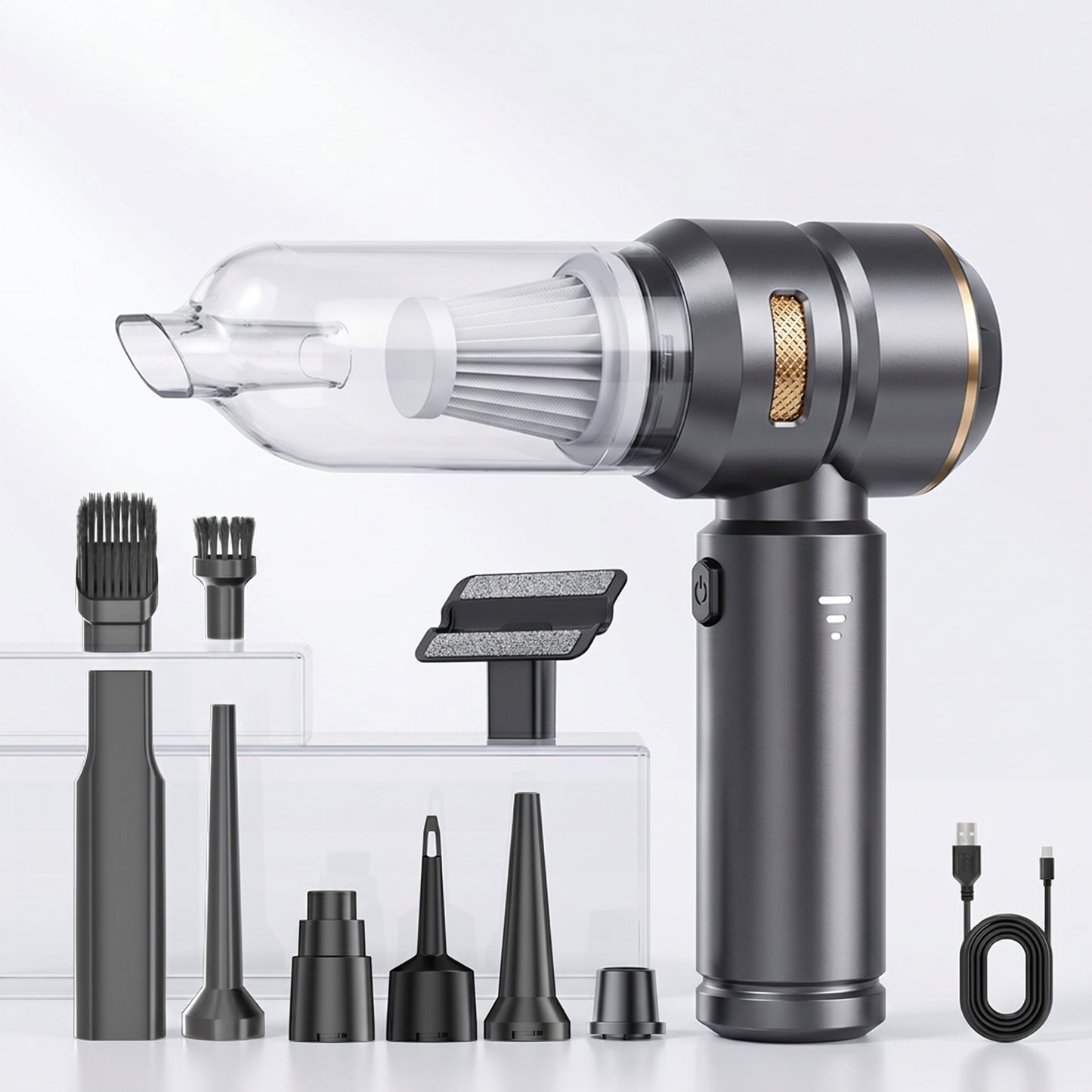 Premium Cordless Car Vacuum Cleaner - Compact, Lightweight, 3 Suction Speeds