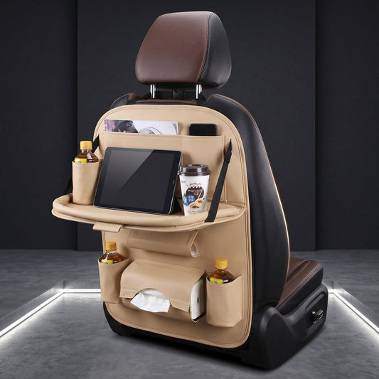 Leather Car Seat Organizer - Travel Organizer