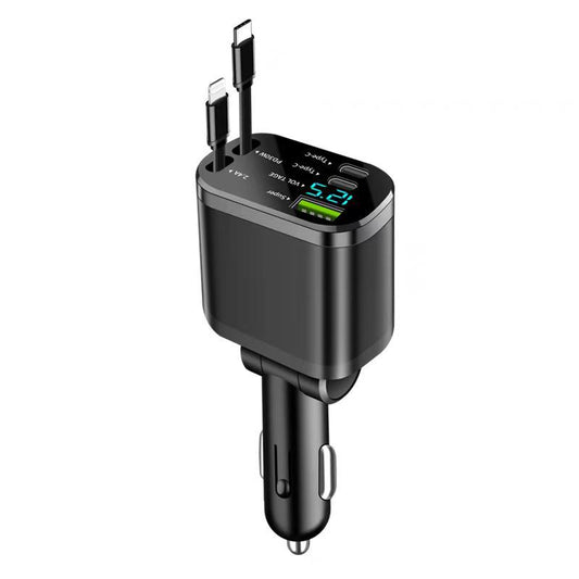 Fast Car Charger 120W With Cable - Type-C And Apple