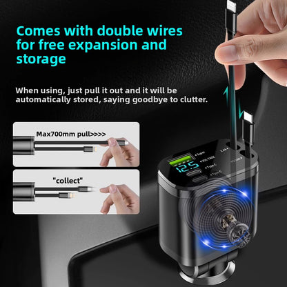 Fast Car Charger 120W With Cable - Type-C And Apple
